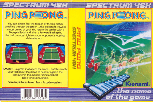 Ping Pong box art for ZX Spectrum